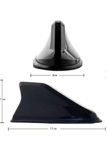 Lotus Uyumlu Balık Sırtı Shark Anten Siyah