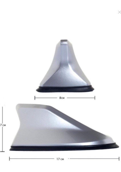 Nissan Micra Uyumlu Balık Sırtı Shark Anten Gri