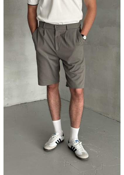 Erkek Pileli Baggy Şort