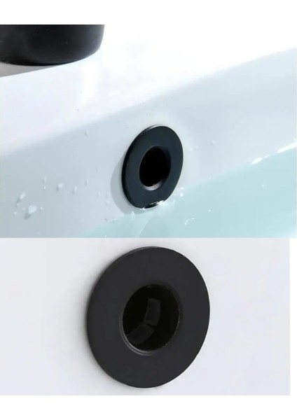 2 Adet Krom Mutfak Banyo Lavabo Musluk Taşma Halkası Drenaj Kapağı