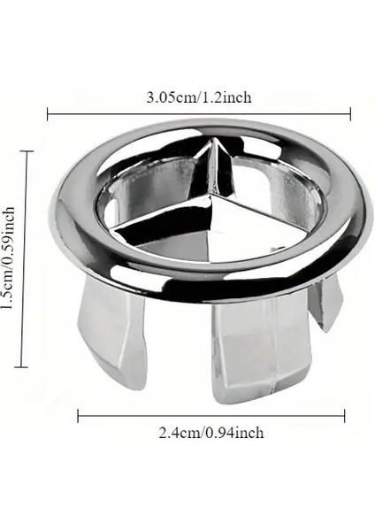 2 Adet Krom Mutfak Banyo Lavabo Musluk Taşma Halkası Drenaj Kapağı fiyatları