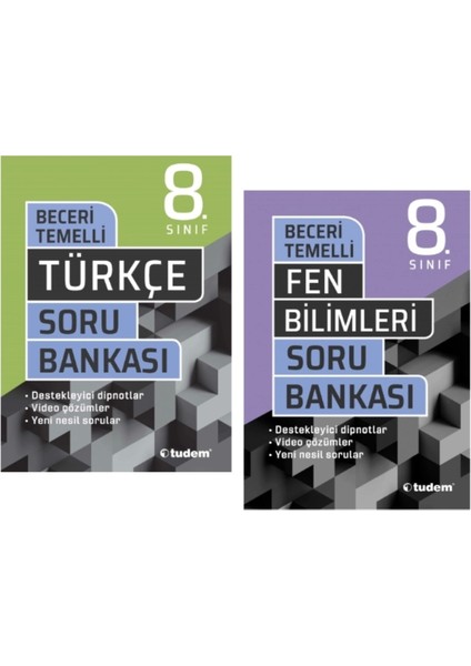 Tudem Yayınları 8.sınıf Lgs Beceri Temelli Türkçe - Fen Bilimleri - Soru Bankası