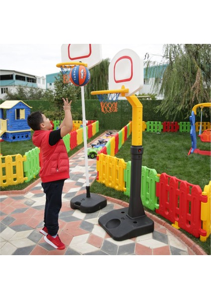 Ayarlanabilir Taşınabilir Çocuk Basketbol Potası – 117-177 cm Yükseklik, Fileli Pota, Kolay Kurulum