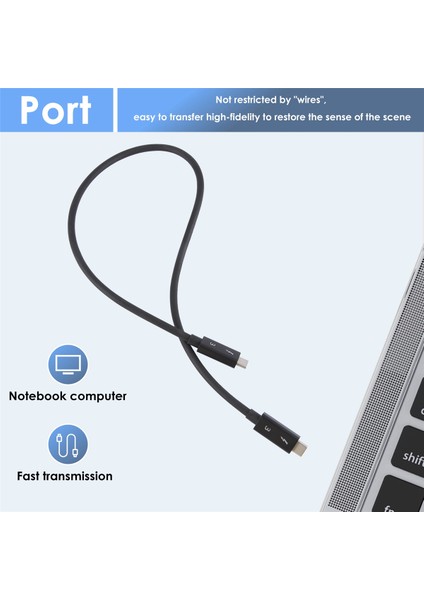 Thunderbolt 3 Veri Kablosu Hızlı Iletim Için Typec Kablo - 50CM (Yurt Dışından)