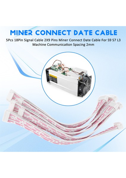 5 Adet 18PIN 2x9 Pin Madenci Bağlantı Veri Kablosu Antminer S9 S7 L3 Için (Yurt Dışından)