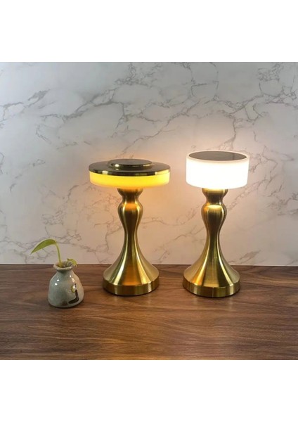 Şarjlı Dokunmatik ve Ayarlı 3 Işık Modlu LED Gece Lambası.otel Restorant Bar Kafe Yemek Masası Için indirimleri