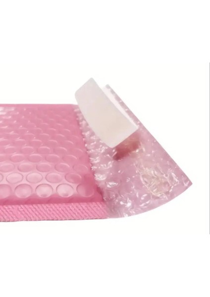 Ozn Aksesuar Bantlı Pembe Patpatlı Balonlu Kargo Poşeti E Ticaret Poşeti 10 Adet 13X18+4