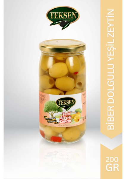 Biberli Yeşil Zeytin 200G