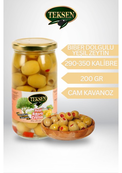 Biberli Yeşil Zeytin 200G
