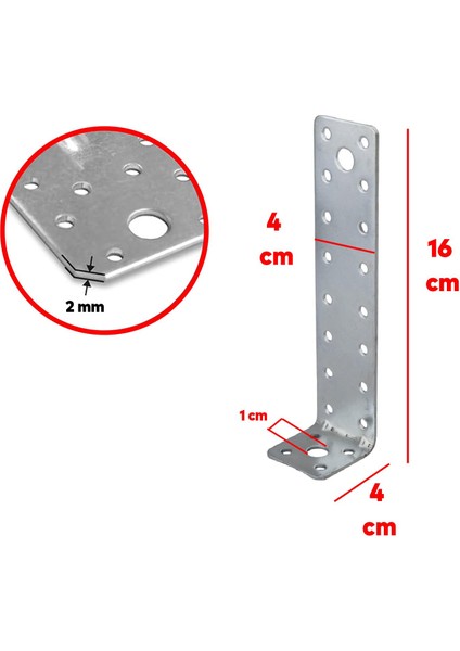 10 Adet Mobilya Dolap Duvar Sabitleme Metal Köşebent 40X40X160 mm Bağlantı Aparatı L Demiri Gönye fiyatları