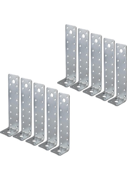 10 Adet Mobilya Dolap Duvar Sabitleme Metal Köşebent 40X40X160 mm Bağlantı Aparatı L Demiri Gönye indirimleri