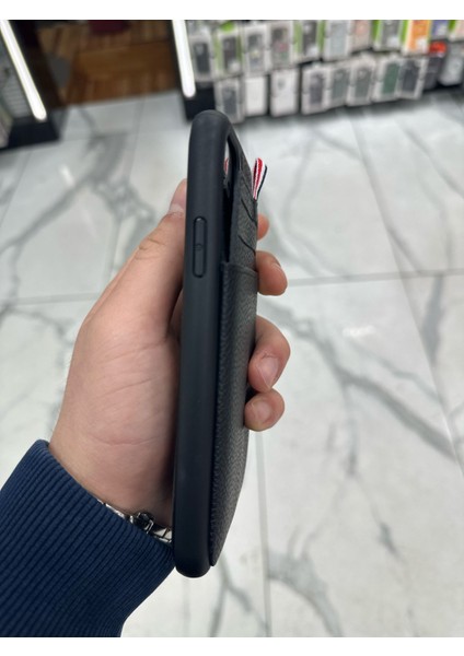 iPhone 11 Uyumlu Deri Kılıf Kartlıklı Kılıf Arkası Cüzdanlı Kılıf Kart Koymalı Kılıf Siyah fırsatları