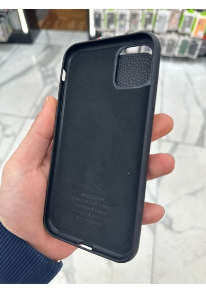 iPhone 11 Uyumlu Deri Kılıf Kartlıklı Kılıf Arkası Cüzdanlı Kılıf Kart Koymalı Kılıf Siyah indirimleri