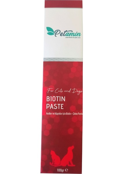Biotin Paste Kedi ve Köpekler İçin Biotin & Çinko Macun – 100 G