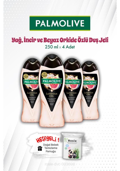 250 ml Luminous Oils İncir ve Beyaz Orkide Özlü x 4 Duş Jeli ve Rosıe Mendil