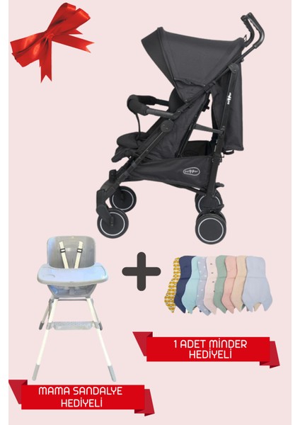 Luna Lüks Baston Gri Bebek Arabası fırsatları