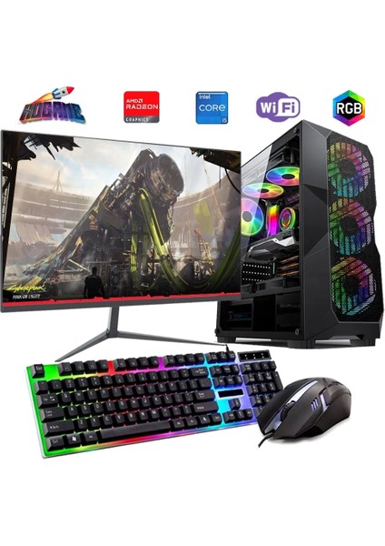 I5 13400F 16GB Ddr4 512GB M2 8gb RX580 27" 165Hz Monitörlü Oyun Bilgisayarı