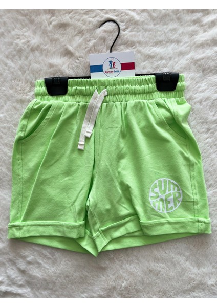 Kısa Düz Penye Bağlamalı Şort