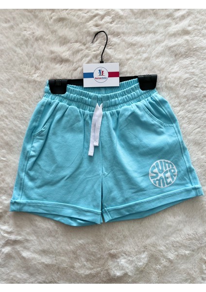 Kısa Düz Penye Bağlamalı Şort