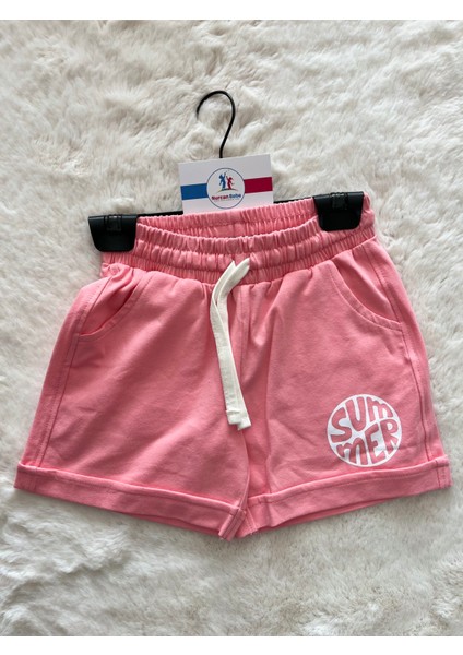 Kısa Düz Penye Bağlamalı Şort