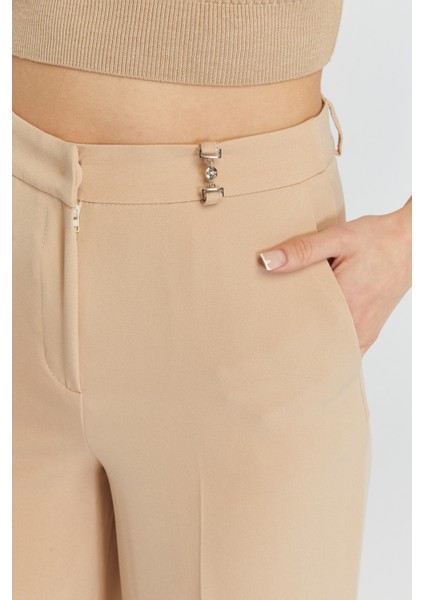 Vizon Palazzo Geniş Paça Dokuma Kumaş Pantolon indirimleri