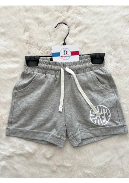 Kısa Düz Penye Bağlamalı Şort