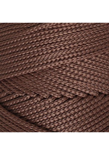 Polyester Soft Macrame Kahverengi El Örgü İpi - LM032 - 34438