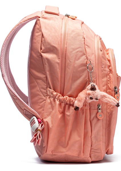 Çok Cepli Su Geçirmez Krınkıl Kumaş Günlük ve Okul Sırt Çantası MYP8610 Somon modelleri