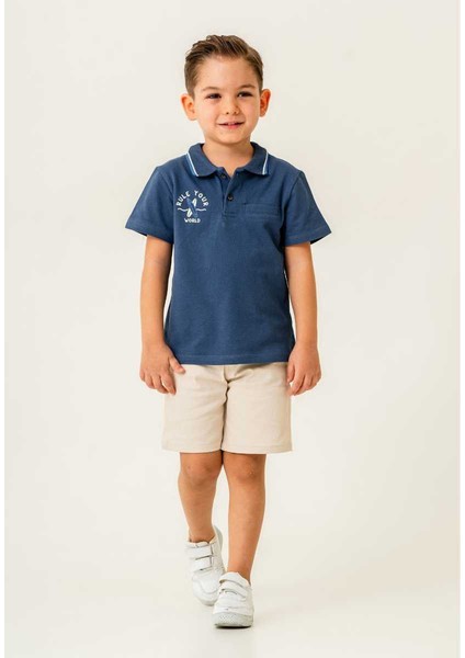 Erkek Çocuk Polo Yaka Şortlu Takım