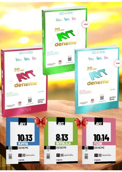 345-2025 Model Ayt Fizik-Kimya-Biyoloji Deneme Seti ve Marka Ayt Deneme Seti ,kitap Ayracı Hediyeli!