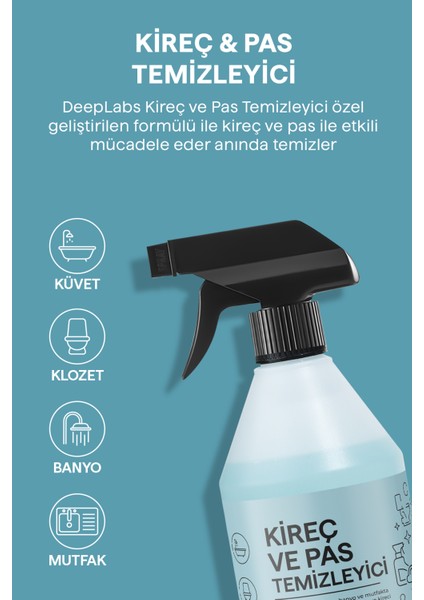 Ultra Güçlü, Banyo, Mutfak Inatçı Pas ve Kireç Temizleyici Anında Etkili Formül 500 ml modelleri
