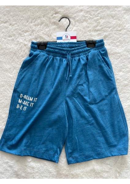 Kısa Düz Penye Bağlamalı Erkek Şort