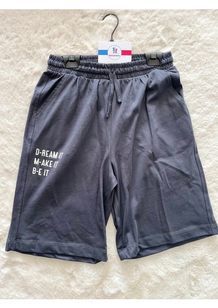 Kısa Düz Penye Bağlamalı Erkek Şort