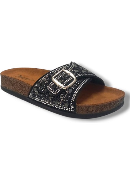 55402-25 Anatomik Tek Bant Çok Taşlı Kadın terlik