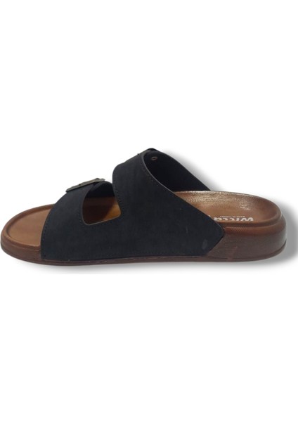 54201-25 Deri Çift Bant Anatomik Erkek Terlik modelleri