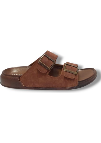 54201-25 Deri Çift Bant Anatomik Erkek Terlik fiyatları