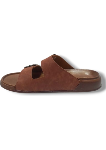 54201-25 Deri Çift Bant Anatomik Erkek Terlik modelleri