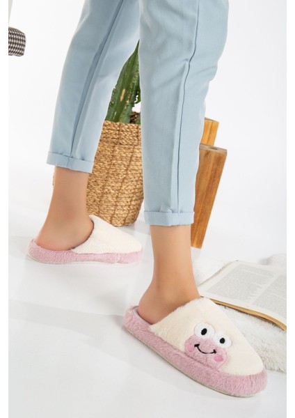 Kadın Kurbağa Figürlü Sessiz Taban Peluş Ev Terliği modelleri