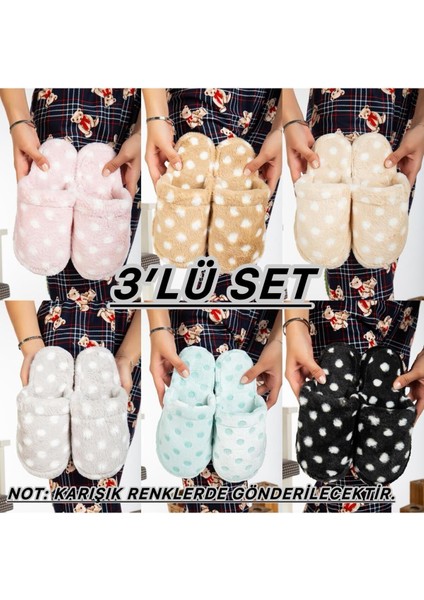 3'lü Paket Terlik Ev Terliği Çeyiz Bohça Seti