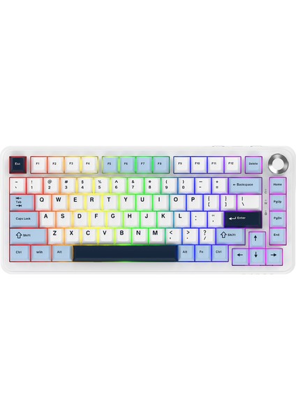 AK820 Max Plus-Hot-Swap-Dinamik Rgb Mekanik Oyun Klavyesi Mute Switch-Tft Ekran