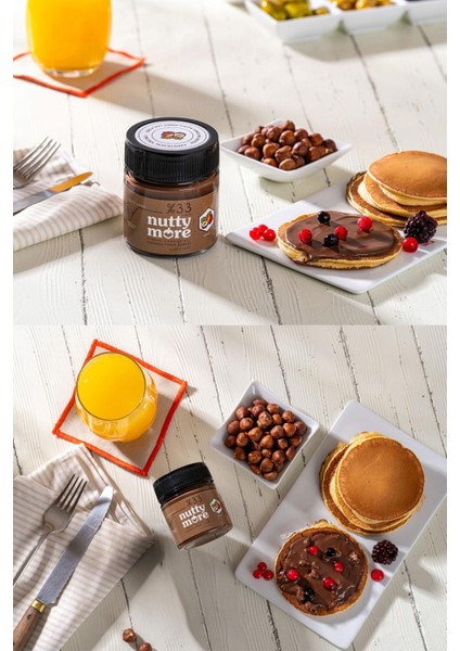 Abdurrahman Tatlıcı Tadıbu 330 gr x 2 Adet & Nutty More %33 Fındık Parçacıklı Kakaolu Fındık Ezmesi 200 gr
