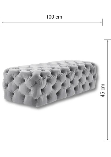 Most Hallow Kapitoneli Bench 23 Antrasit Kadife Kumaş (Evinize Teslim) modelleri