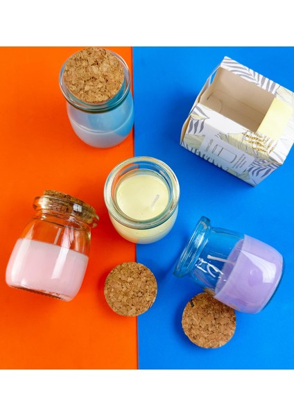 Mantar Kapaklı Cam Kavanoz Mum ( Tek Adet ) fiyatları