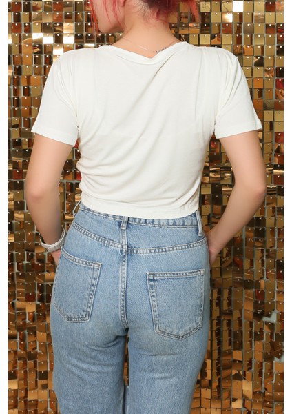 Kadın Esnek Crop Body Dvn