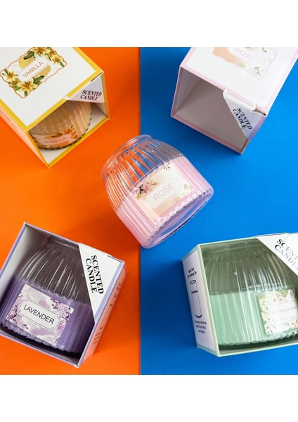 Zarif Desenli Cam Kavanoz Mum ( Tek Adet ) fiyatları