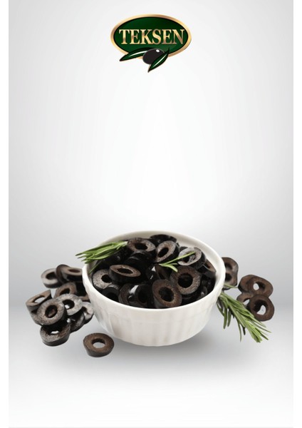 TEKSEN Siyah Dilimli Zeytin Cam Kavanoz-200G