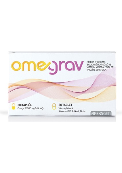 Omega 3 1000 mg Balık Yağı Kapsülü ve Vitamin Mineral İçeren Tablet