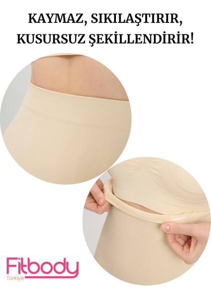 Toparlayıcı Anında Fit Görünüm Yüksek Bel Paçalı Korse