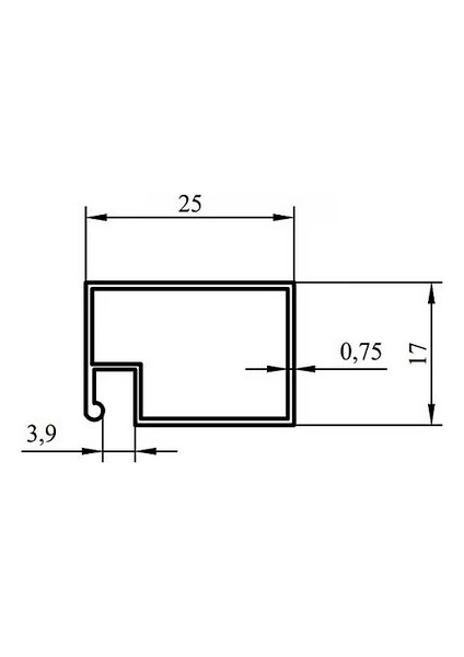 150 cm 17X25 Alüminyum Sineklik Profili - Dayanıklı, Hafif ve Paslanmaz Çerçeve Pimapen Pencere ve Pimapen Kapı Uyumlu Kesilebilir Profil