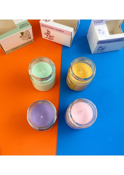 Aromatik Kokulu Cam Kavanoz Mum ( Tek Adet ) indirimleri